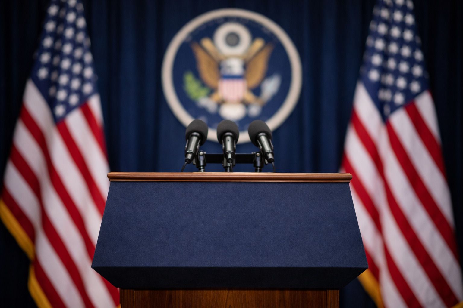 American Press Conference Podium