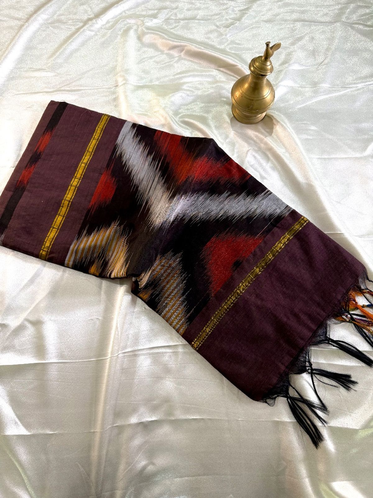 Ikat soft cotton saree - View 1