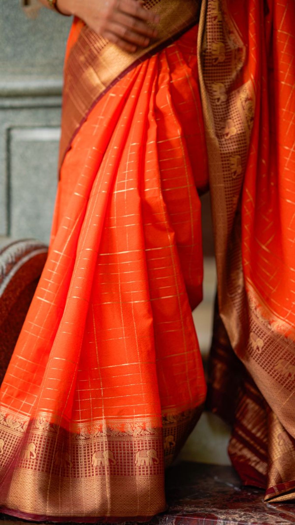 Mysore Kattam Silk Saree view 4