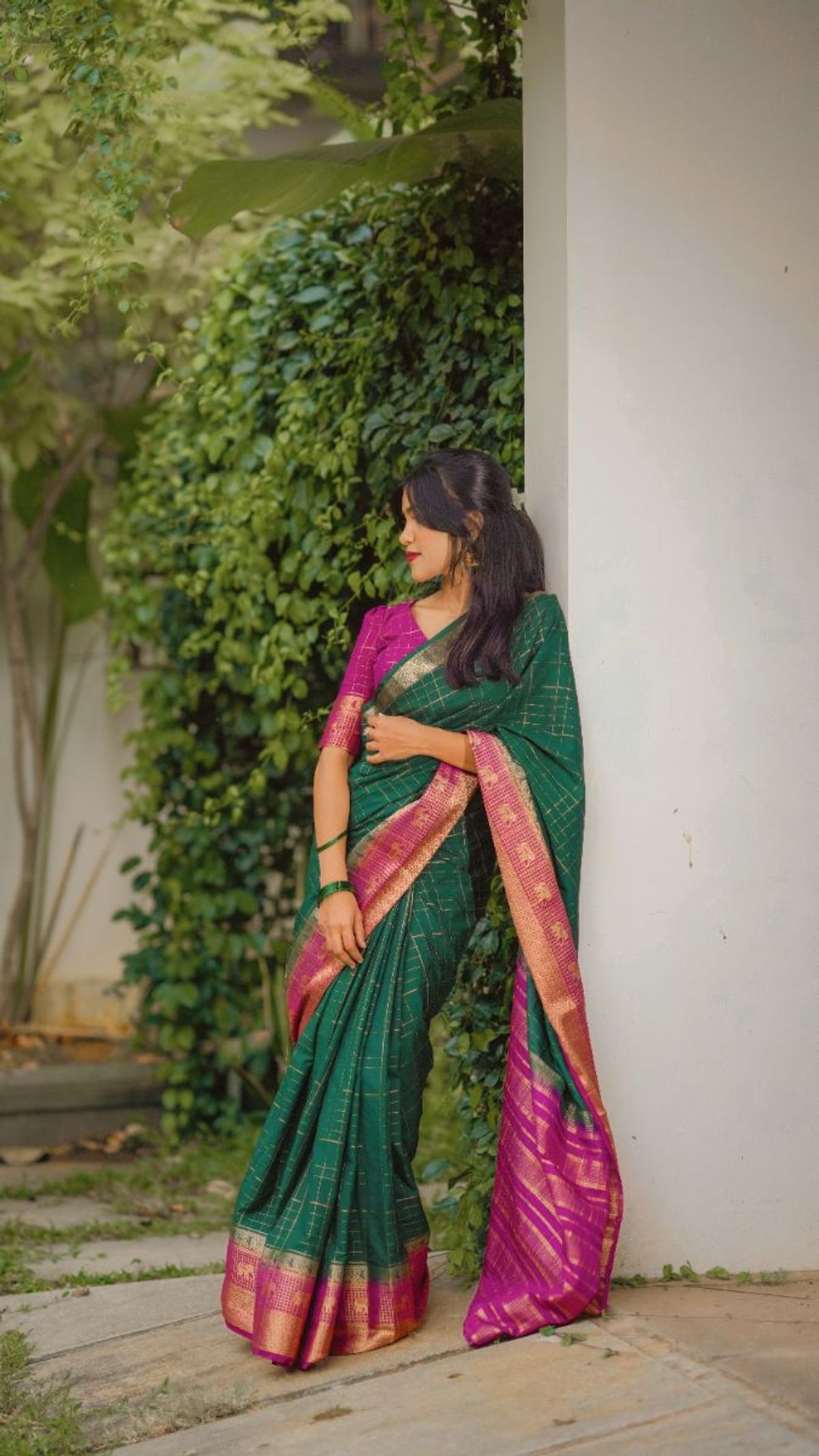 Mysore Kattam Silk Saree view 3