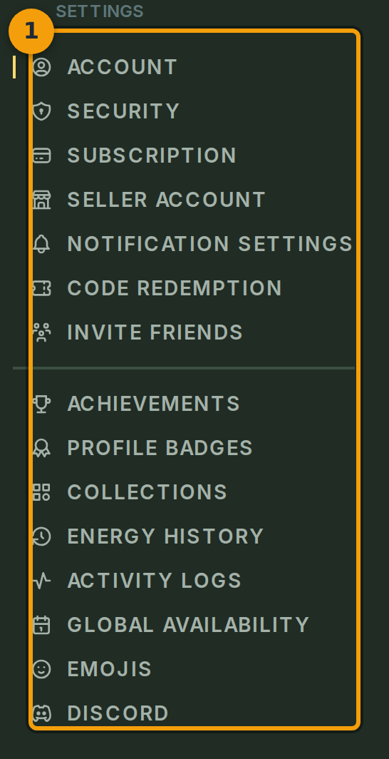 Open your Account settings