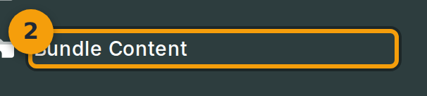 Select Bundle Content from Advanced Tools