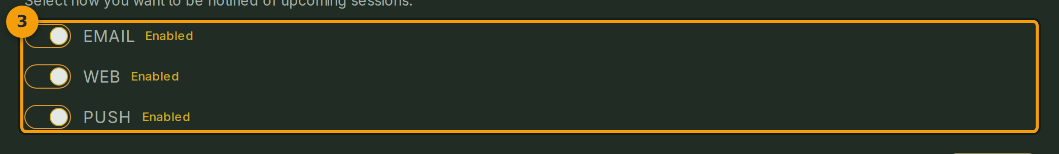 Review the list of notification types