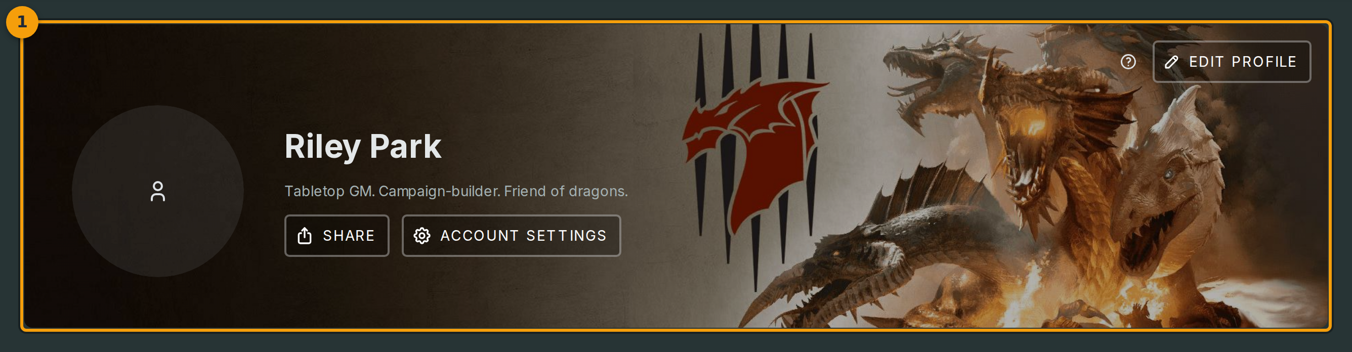 Open your profile from the user menu