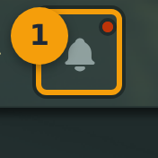 Click the bell icon in the top navigation bar