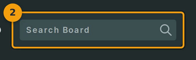 Filter the canvas with board search