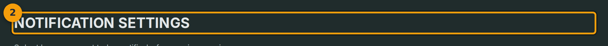 Confirm you are on the Notification Settings panel