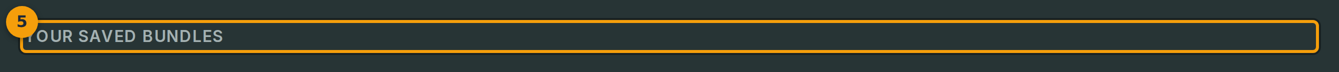 Review Your Saved Bundles