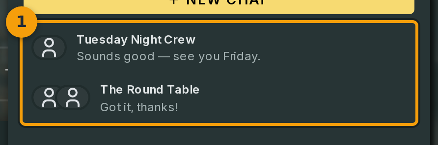 Open the messenger and select a conversation