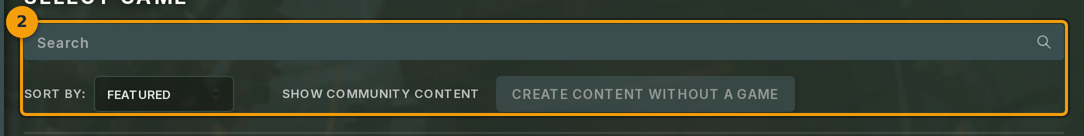 Filter and search game systems