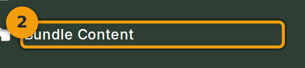 Select Bundle Content from Advanced Tools