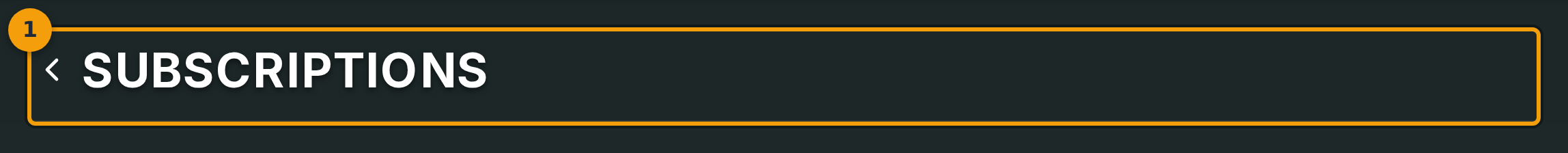Open the Subscriptions page