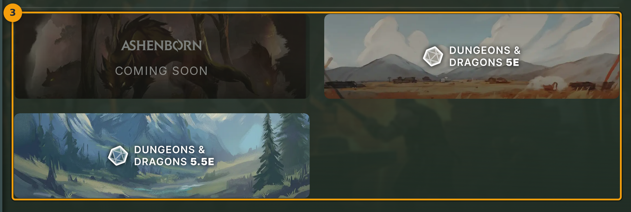Select a game system