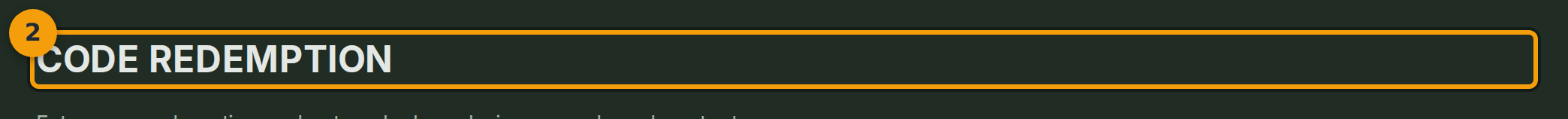 Select the Code Redemption tab