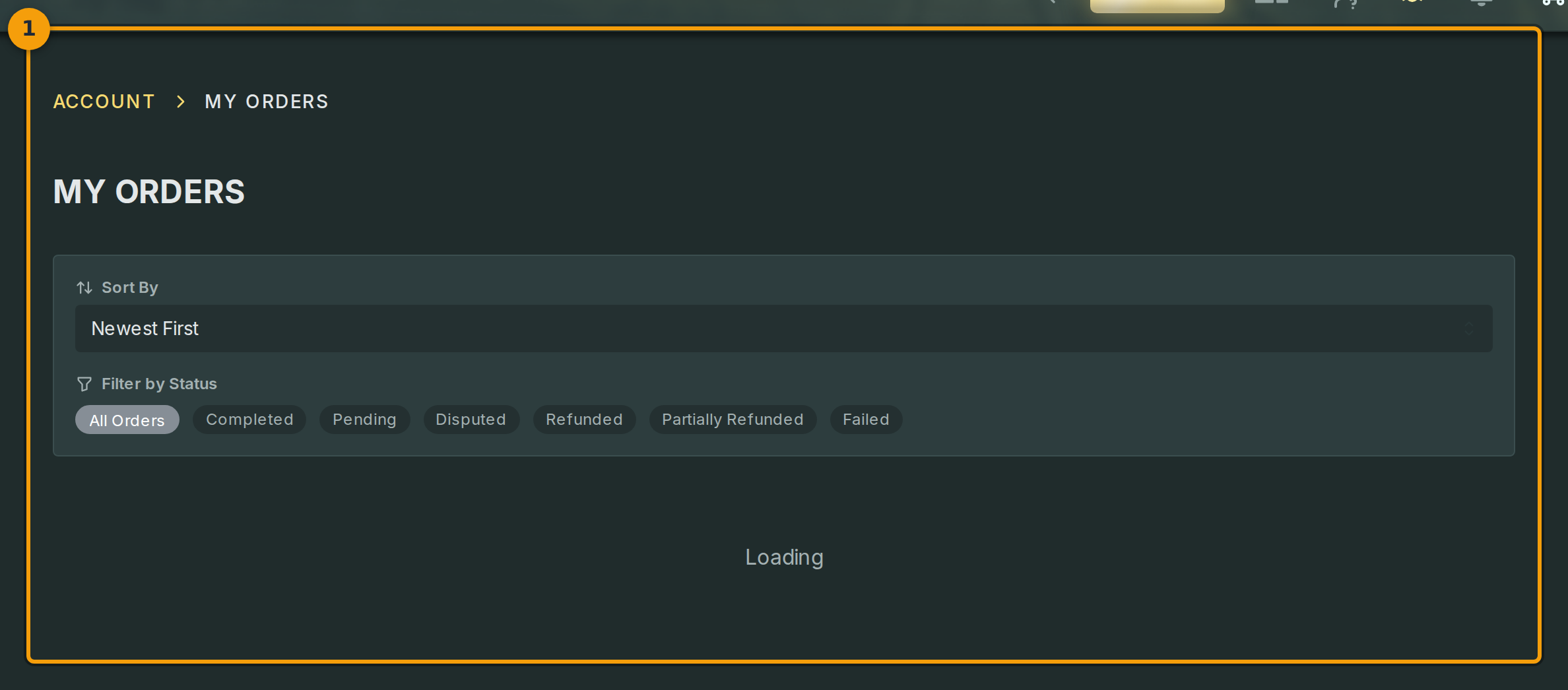 Open the Orders page