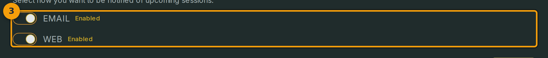 Review the list of notification types