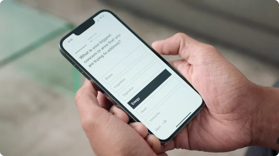 phone held by a person