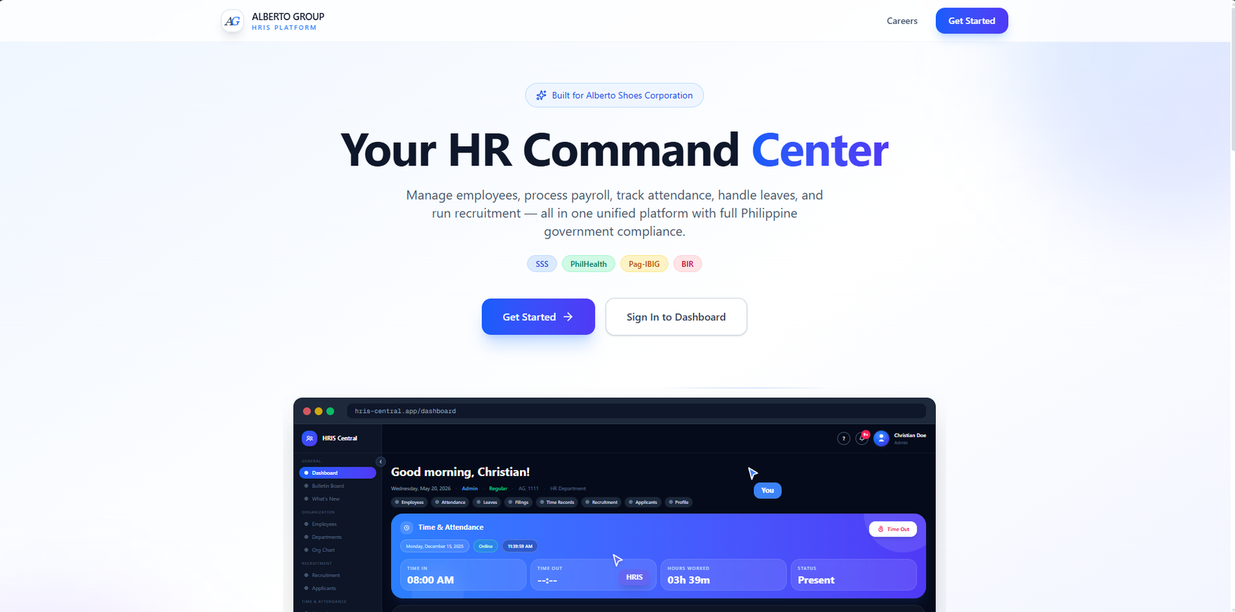 Enterprise HRIS Platform — product screenshot