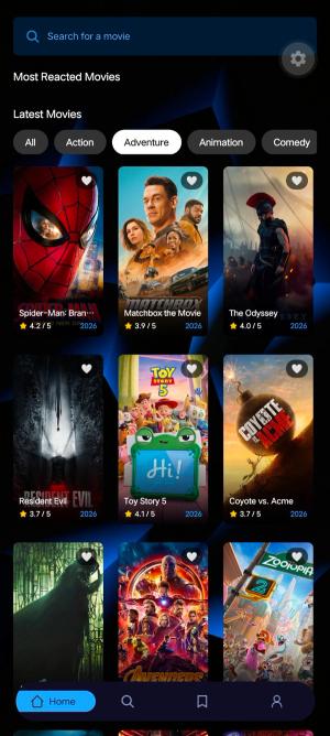 Chris Movie App — app screens