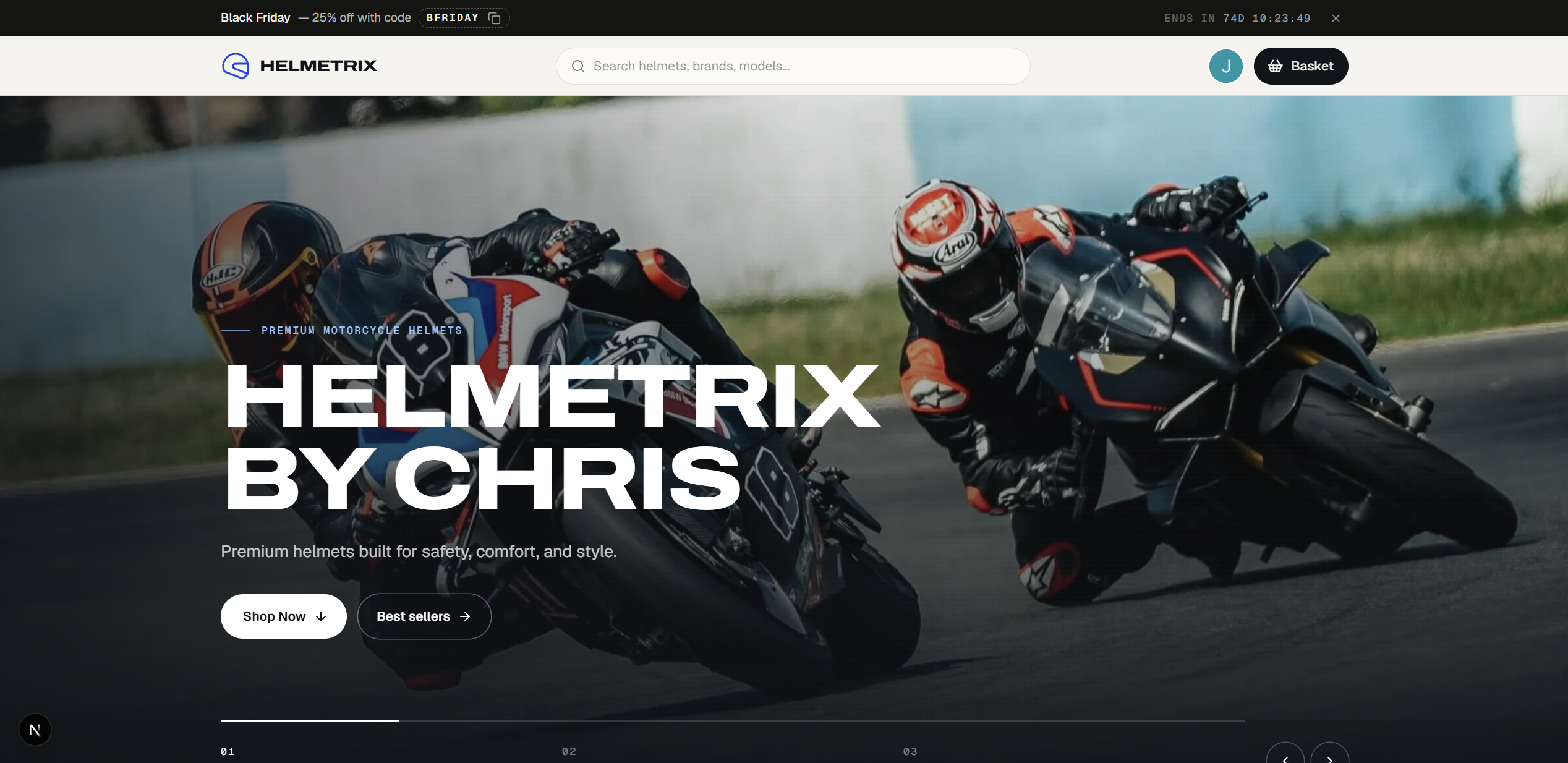 Helmetrix — project screenshot