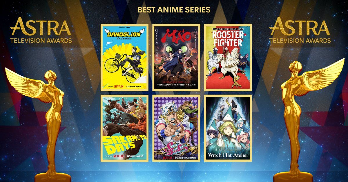 Astra TV Awards 2026 Nominate Witch Hat Atelier, Sakamoto Days, and JoJo Part 7 for Best Anime