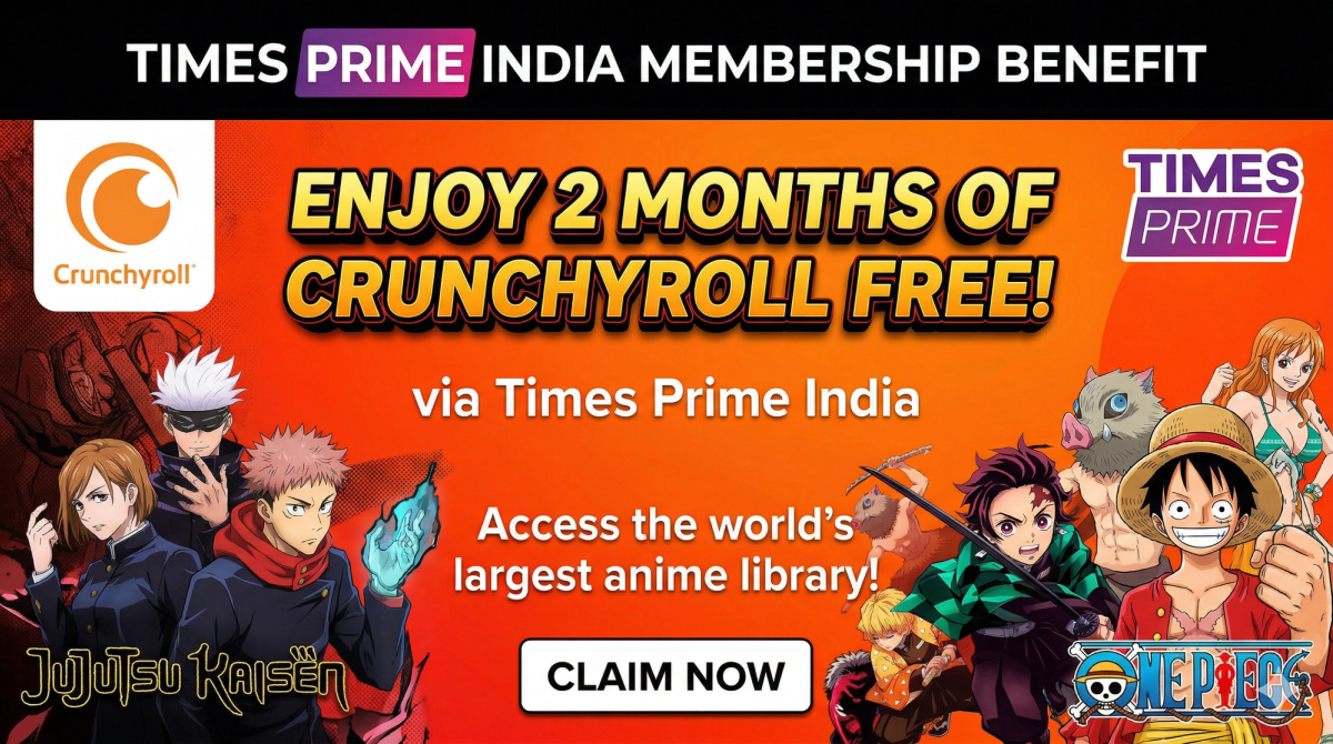 Crunchyroll Is Free for 2 Months via Times Prime India