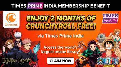 Crunchyroll Is Free for 2 Months via Times Prime India