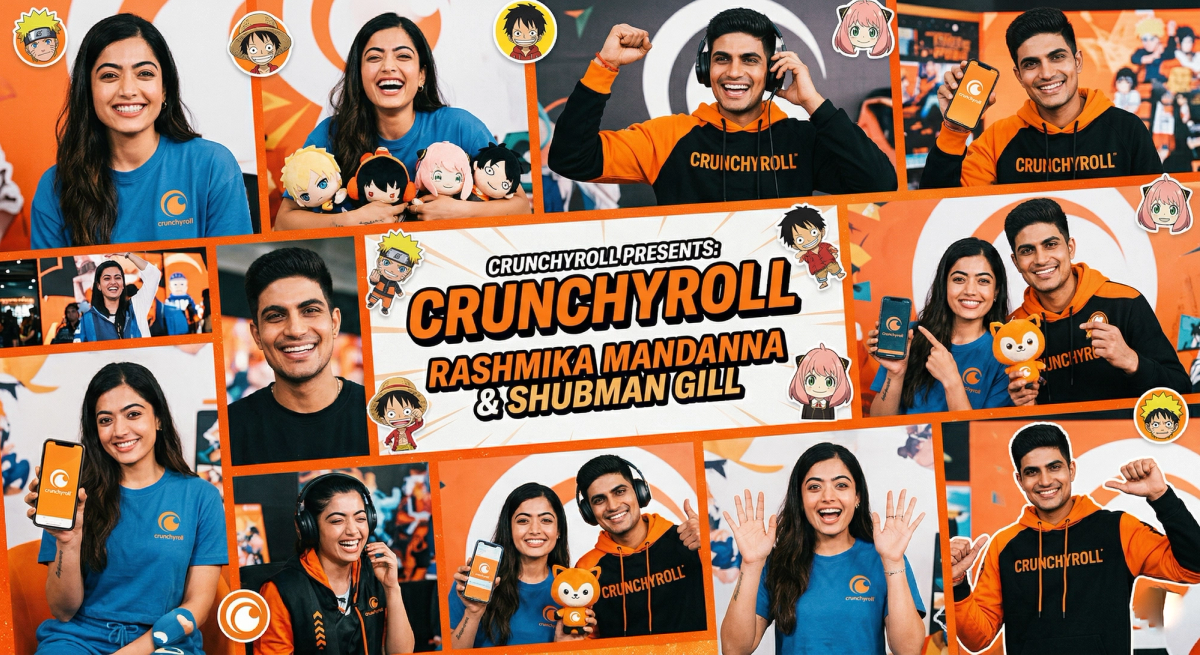 Crunchyroll's India Push With Rashmika and Shubman Gill
