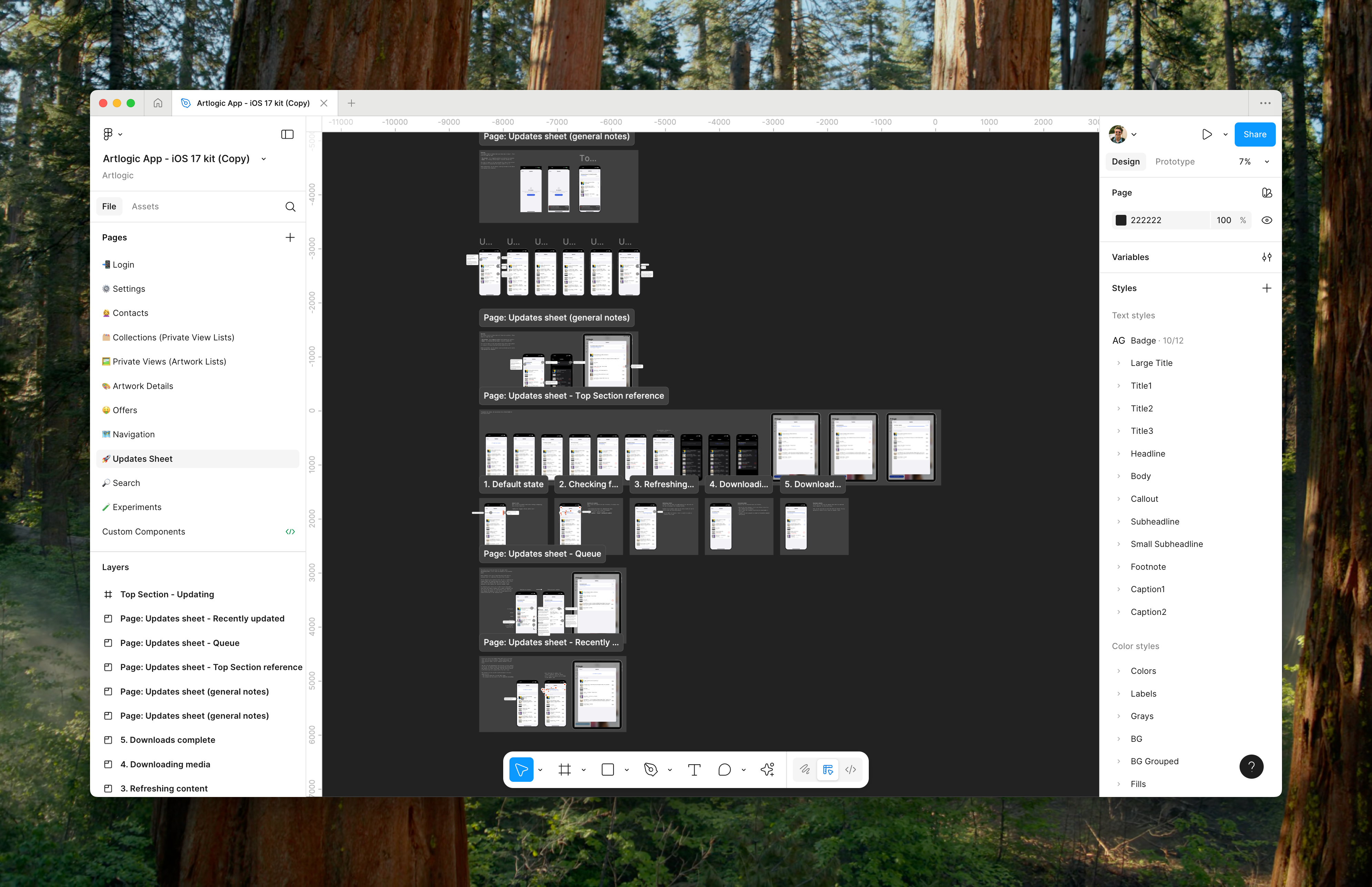 Screenshot of Figma kit