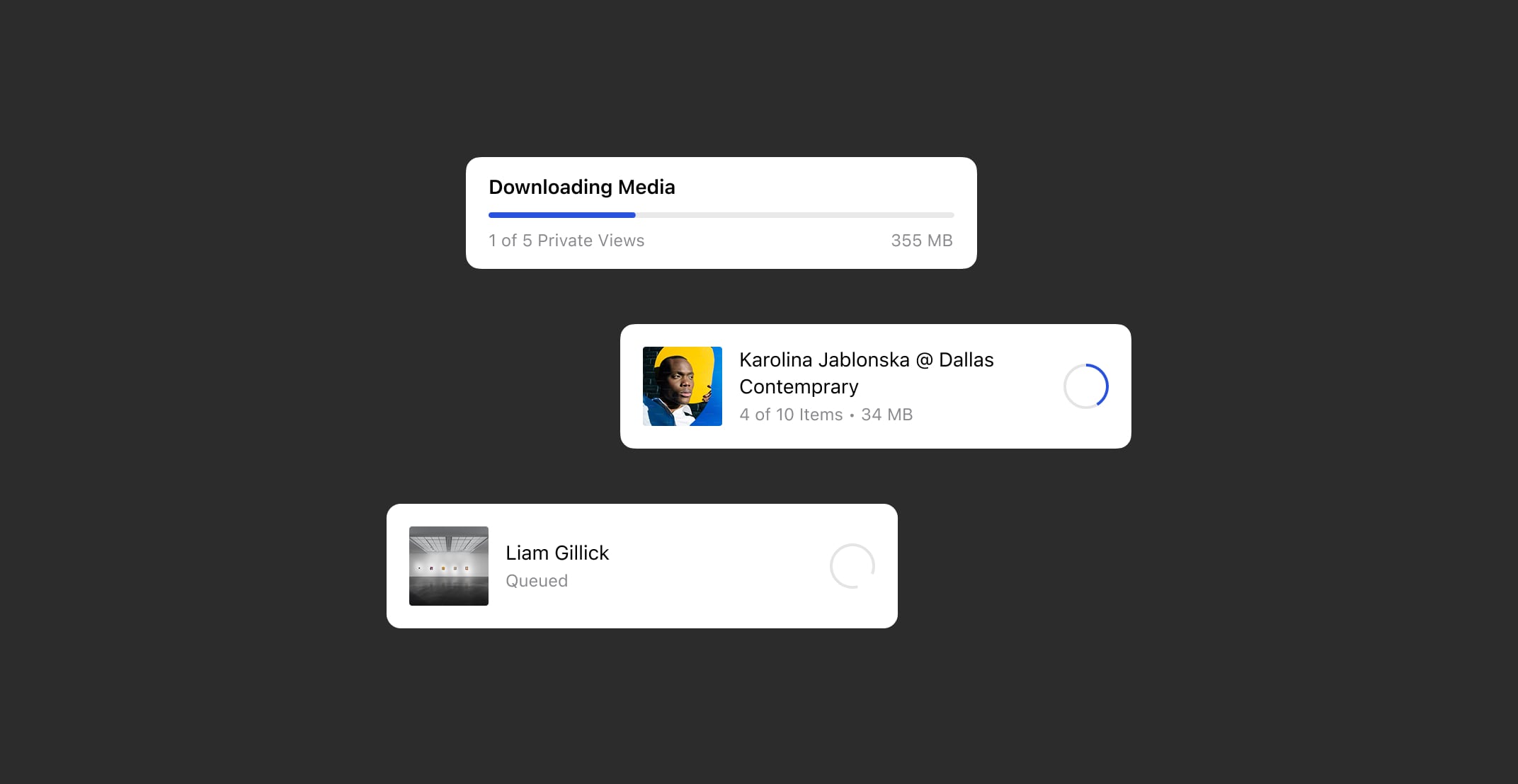 Mockup of the cumulative download total