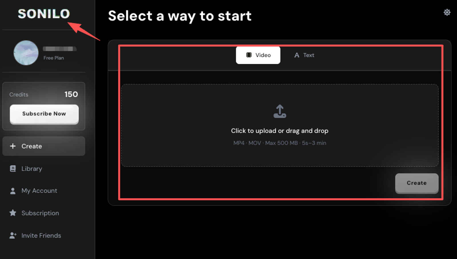 Upload video directly to generate beat-matched tracks using Sonilo, an excellent Suno v5.5 alternative for creators.