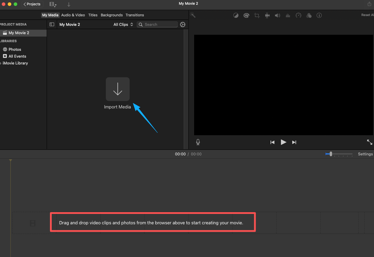 Import media into iMovie when discovering how to add music to a video on iphone directly from your device's library.
