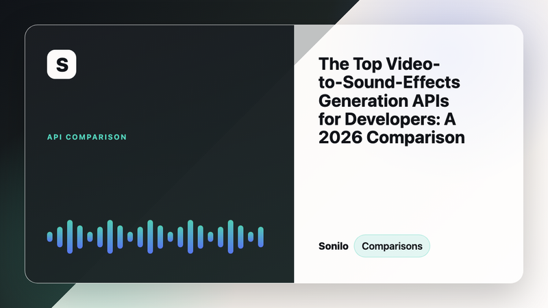 The Top Video-to-Sound-Effects Generation APIs for Developers: A 2026 Comparison cover image