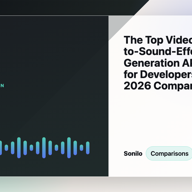 The Top Video-to-Sound-Effects Generation APIs for Developers: A 2026 Comparison cover image