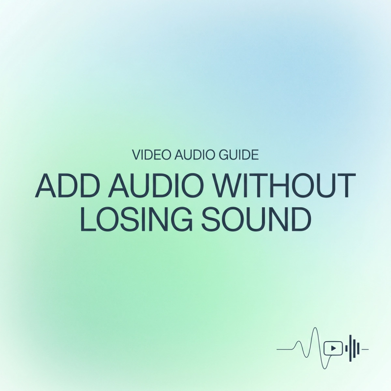 Learn how to add audio to a video without losing original sound quality using this comprehensive video audio guide graphic.