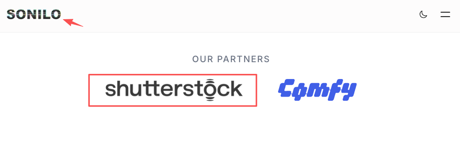 View the official industry partners of the Sonilo Video-to-music AI platform, including Shutterstock and Comfy integration.