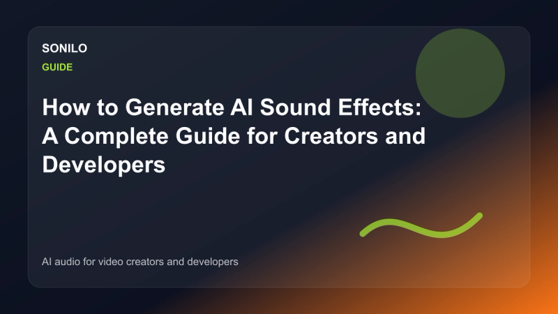 How to Generate AI Sound Effects: A Complete Guide for Creators and Developers cover image