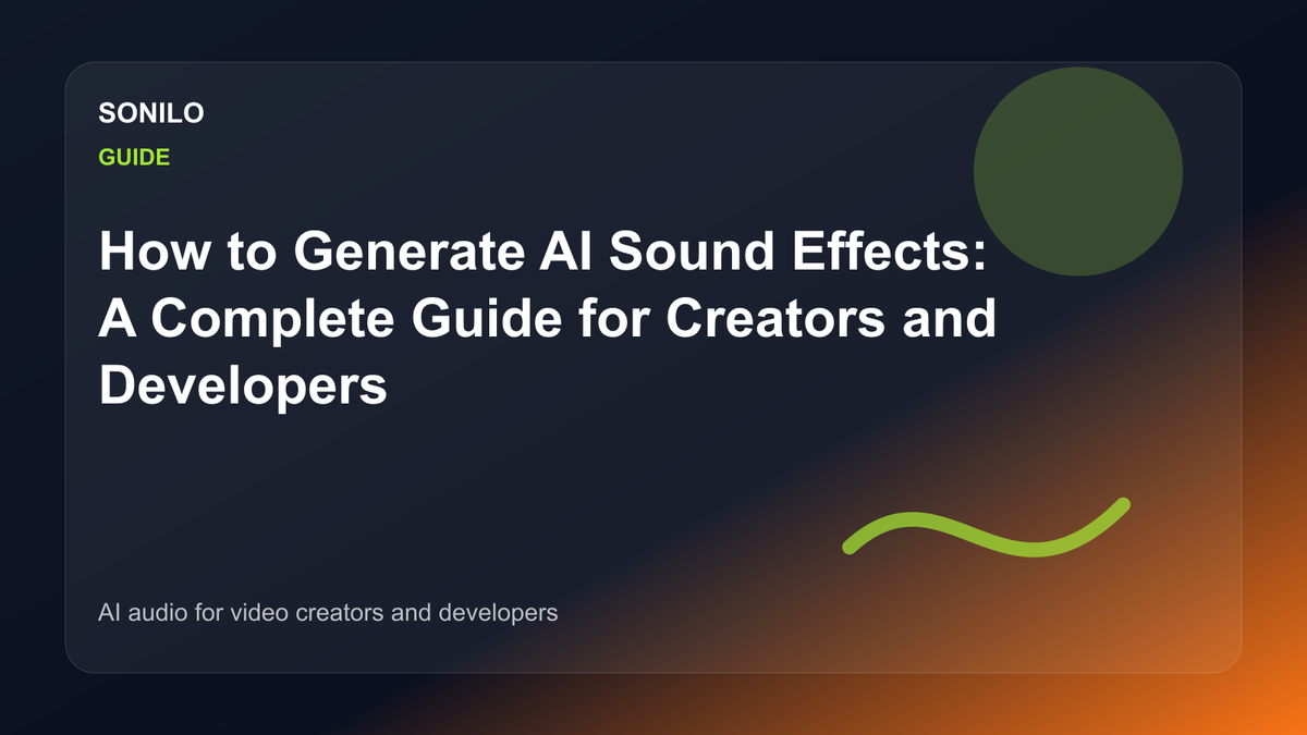 How to Generate AI Sound Effects: A Complete Guide for Creators and Developers cover image