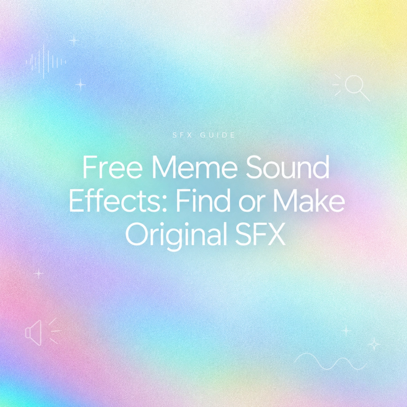 Complete guide cover showing how to find or make original free meme sound effects.
