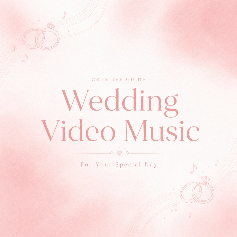A title slide for a creative guide to choosing the best music for wedding video.
