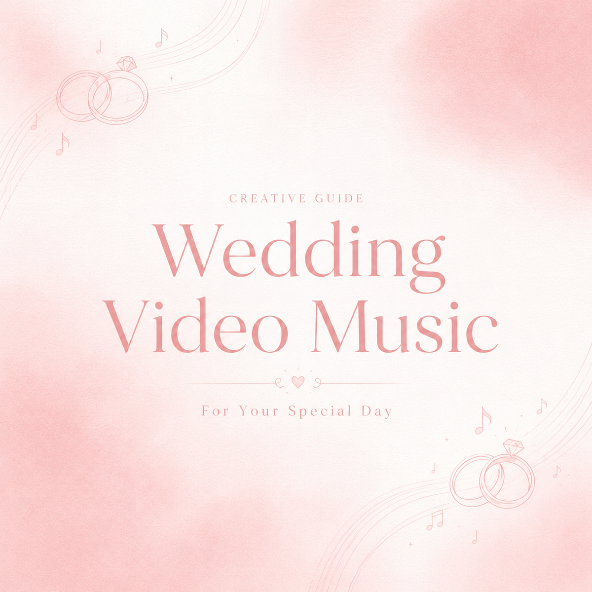 A title slide for a creative guide to choosing the best music for wedding video.