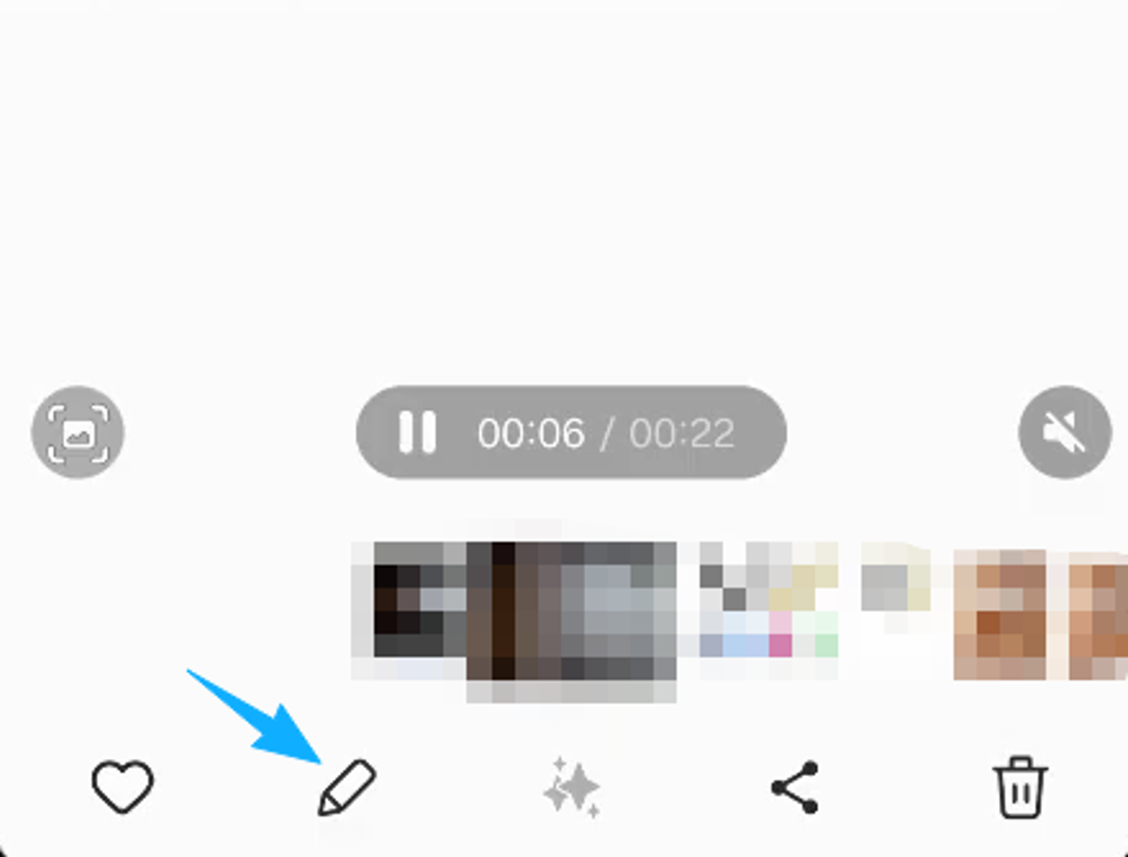 Tap the pencil edit icon in your gallery. This is step one for how to add music to a video on android natively.