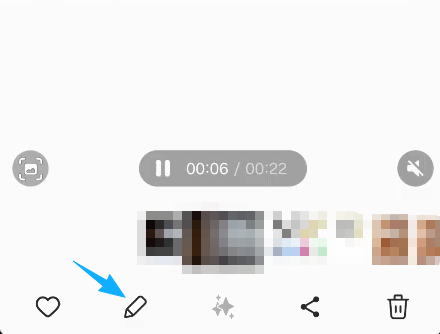 Tap the pencil edit icon in your gallery. This is step one for how to add music to a video on android natively.