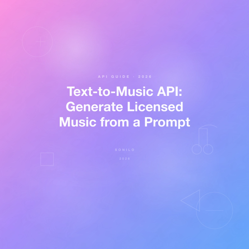 Text-to-Music API: Generate Licensed Music from a Prompt cover image