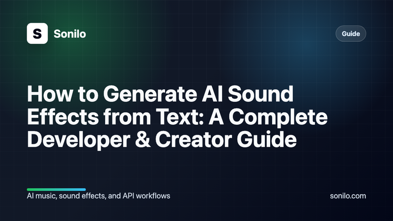How to Generate AI Sound Effects from Text: A Complete Developer & Creator Guide cover image
