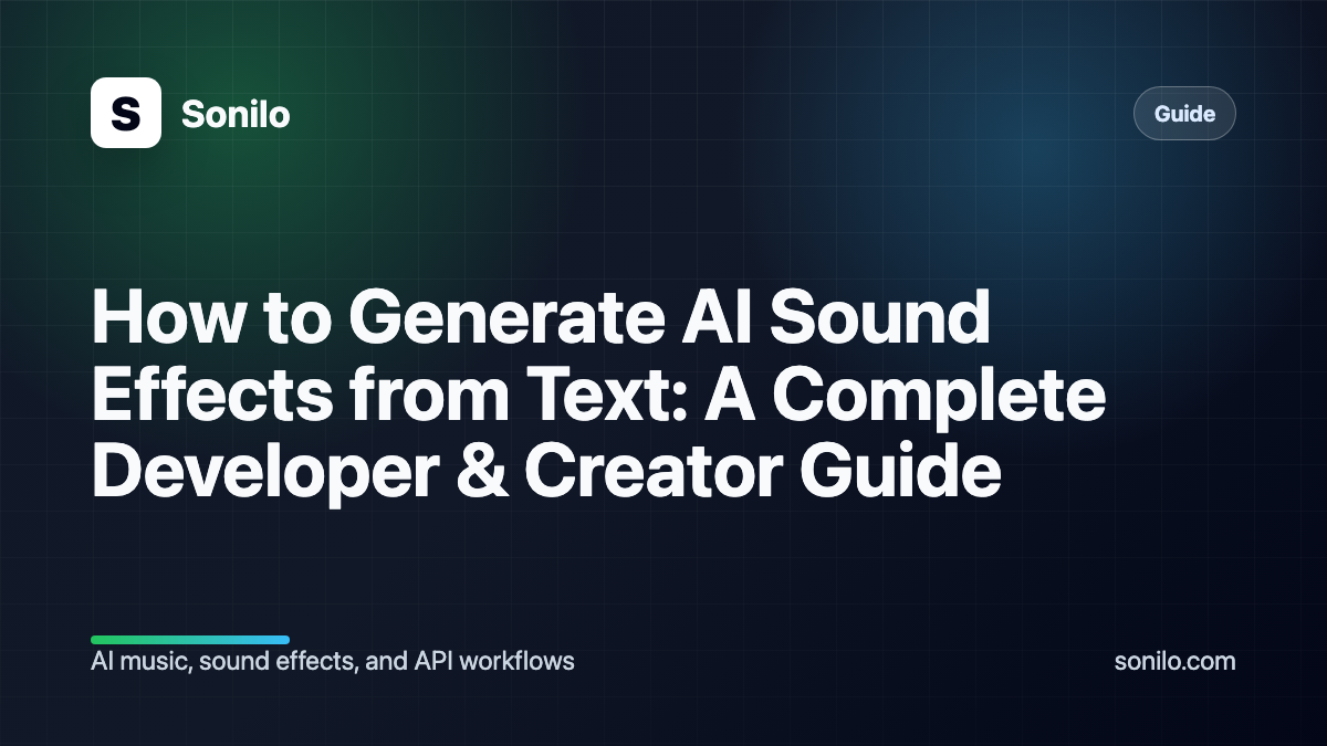 How to Generate AI Sound Effects from Text: A Complete Developer & Creator Guide cover image