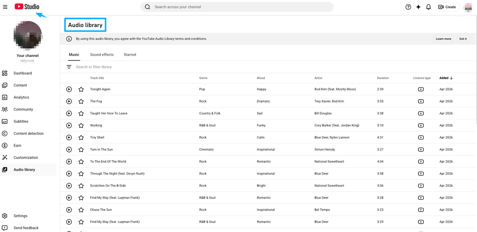 Browse the YouTube Audio Library to find free, copyright-safe graduation video music ideas for your creative edits.