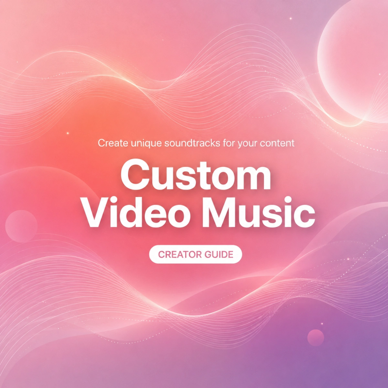 A creator guide banner explaining how to make music for videos with custom soundtracks.