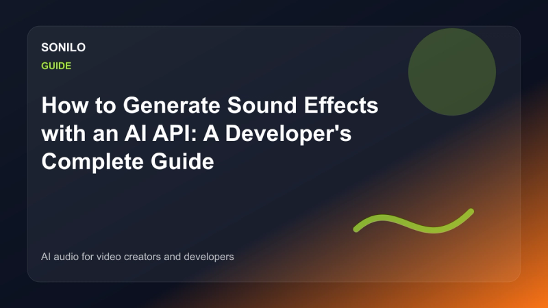 How to Generate Sound Effects with an AI API: A Developer's Complete Guide cover image