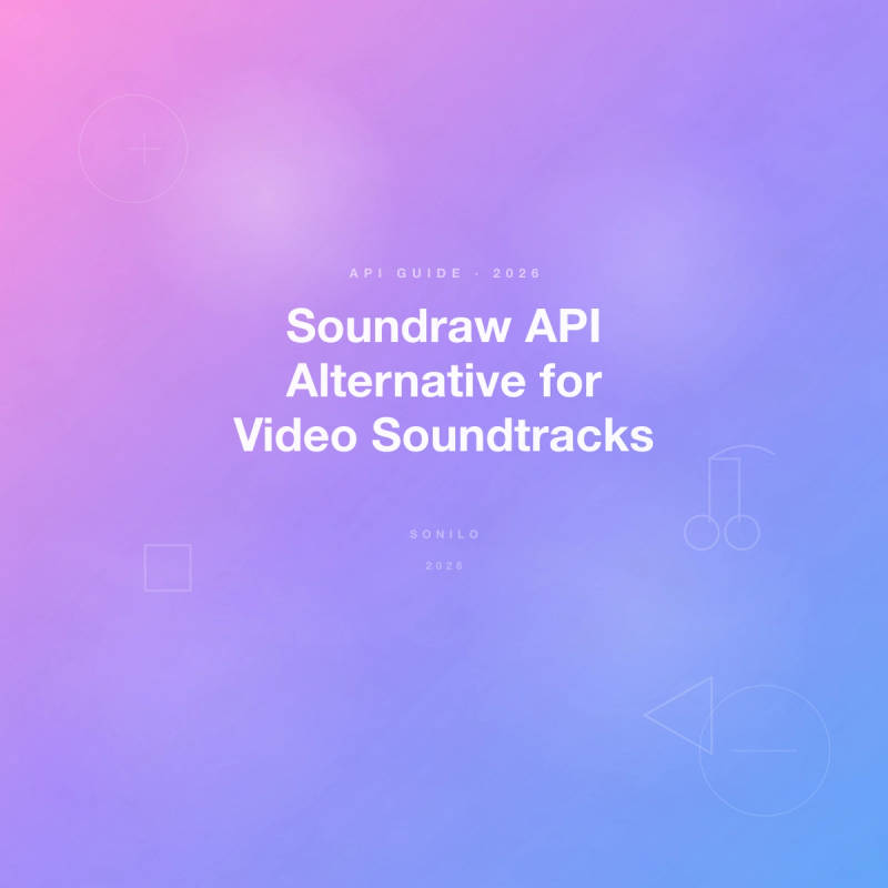 Soundraw API Alternative for Video Soundtracks cover image